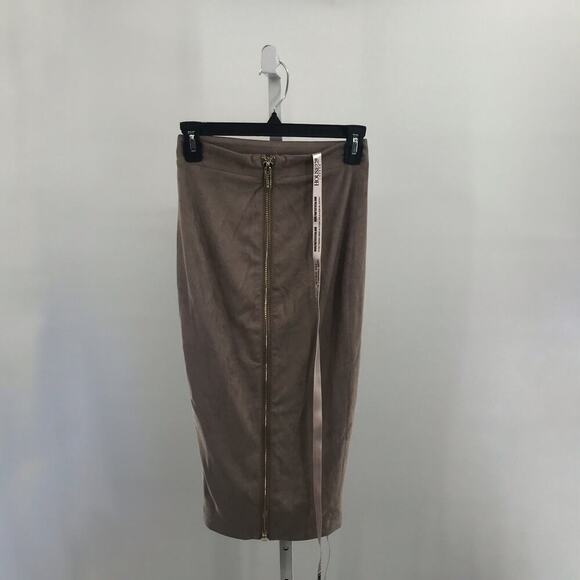 House of CB NWT Giuditta Taupe Suedette Pencil Skirt XS - Picture 6 of 11